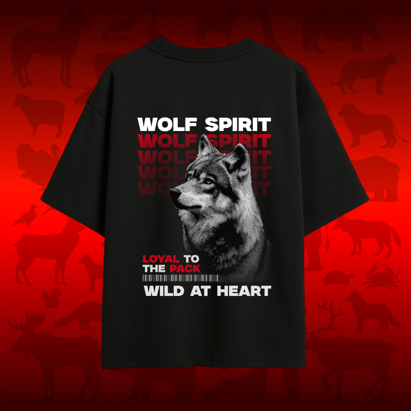 Wolf Spirit Dark Oversized T-shirt