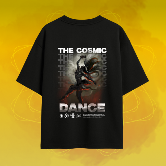 The Cosmic Dance Dark Oversized T-shirt